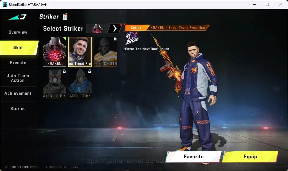Blood Strike Accounts High-End ASIA | 2 ULTRA GUNS: URB,Thompson|1 COLLAB STRIKER: Enzo|3 ULTRA STRIKERS|1 Epic Name 7