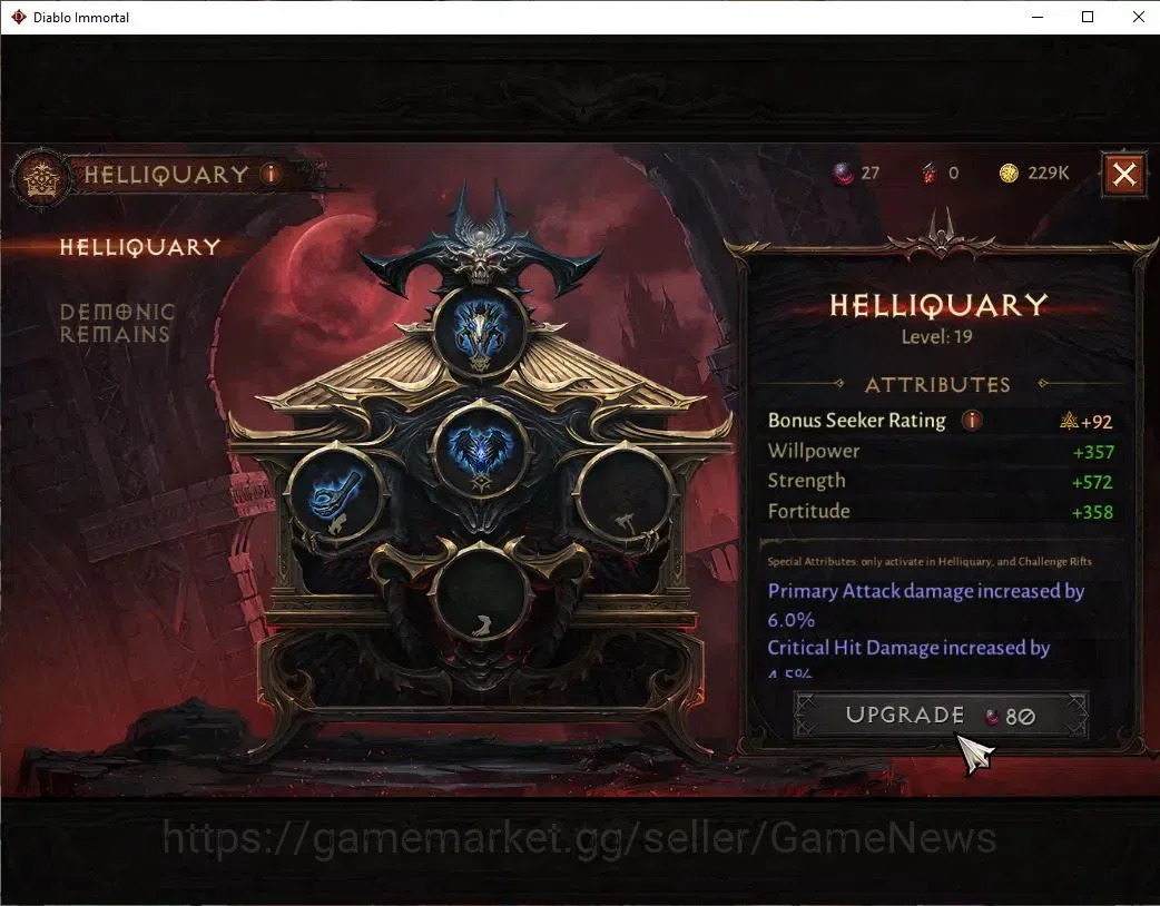 Diablo Immortal Accounts NA-Chain Of honor|CS ON|Lv60(823)|Barbarian|CR 40K image 11
