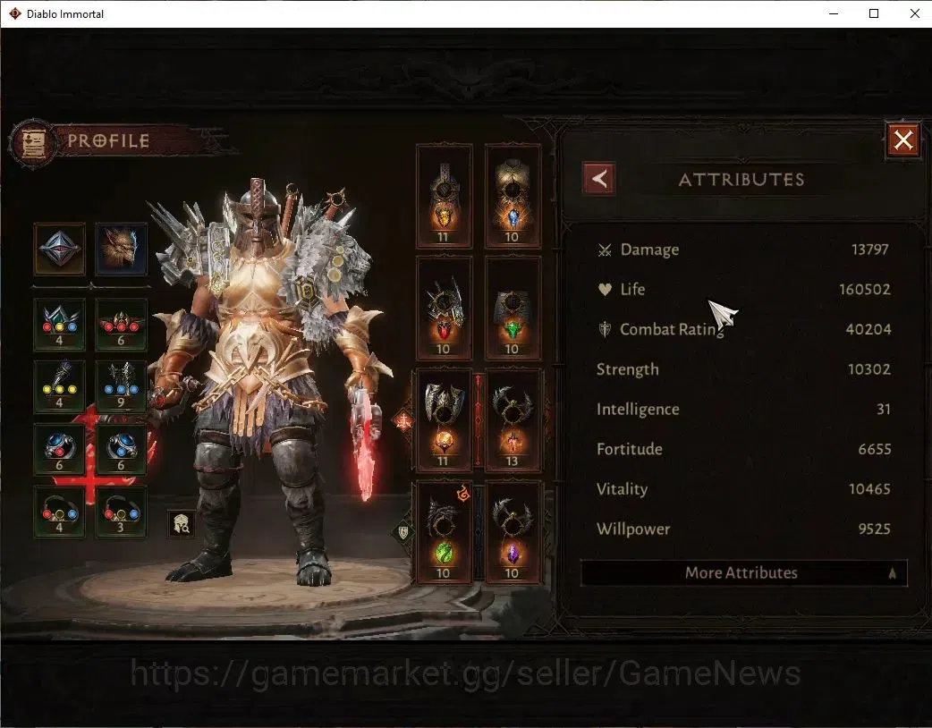 Diablo Immortal Accounts NA-Chain Of honor|CS ON|Lv60(823)|Barbarian|CR 40K image 3