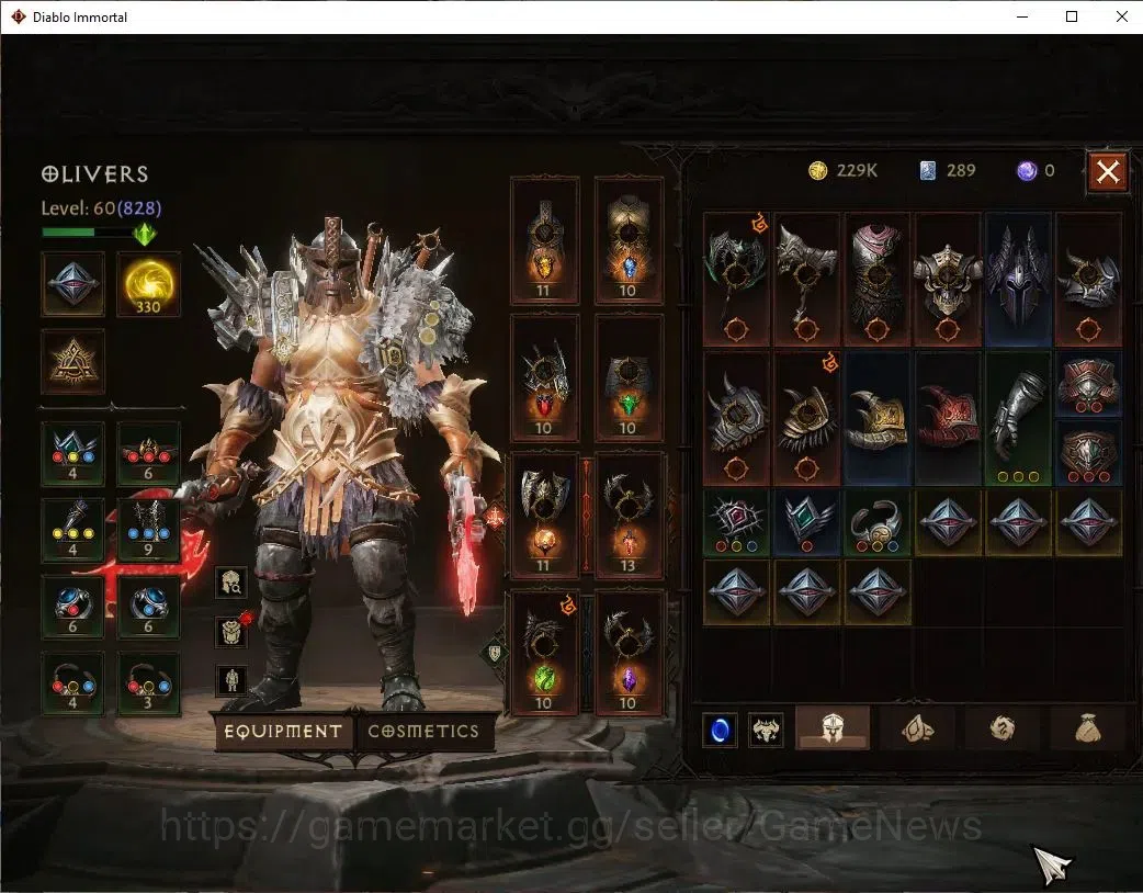 Diablo Immortal Accounts NA-Chain Of honor|CS ON|Lv60(823)|Barbarian|CR 40K image 5