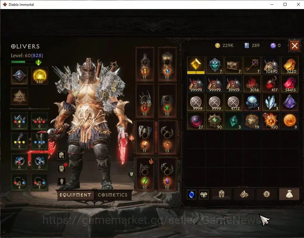 Diablo Immortal Accounts NA-Chain Of honor|CS ON|Lv60(823)|Barbarian|CR 40K image 7
