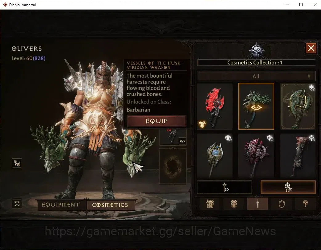 Diablo Immortal Accounts NA-Chain Of honor|CS ON|Lv60(823)|Barbarian|CR 40K image 9