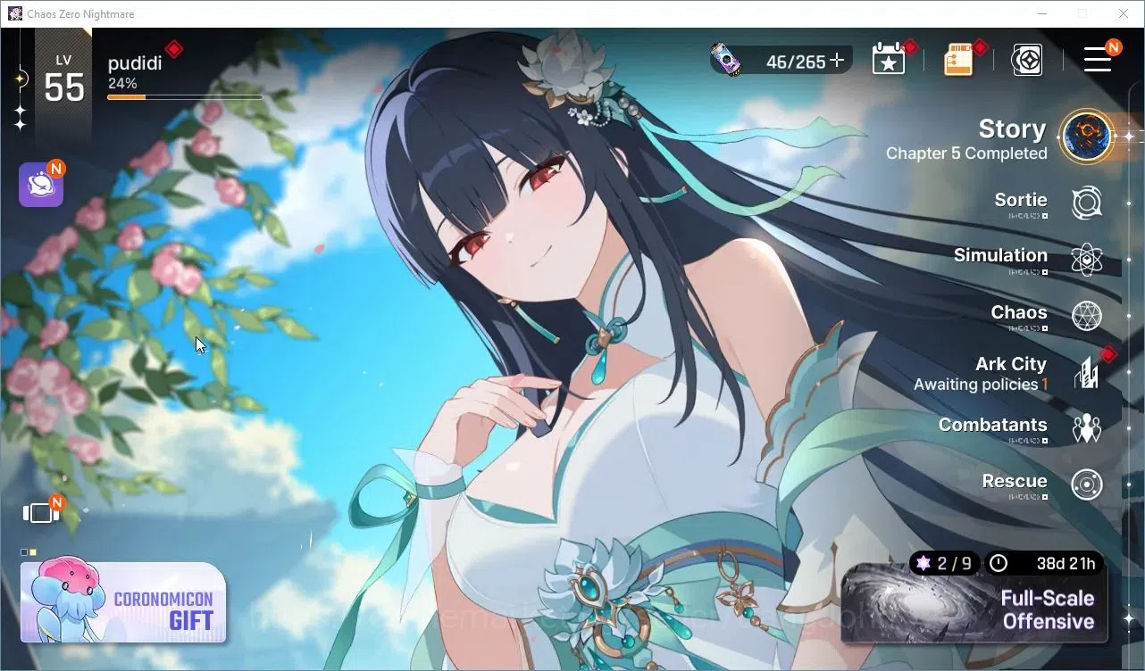 Chaos Zero Nightmare Accounts ASIA|Lv.55|14 SSR,Haidemarie EM3+Sign,Tenebria+Sign,Meilin EM2,Veronica EM1,Diana 1