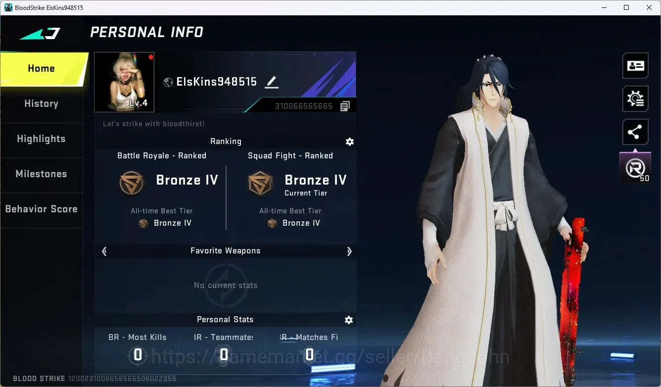 Blood Strike Accounts ASIA | Ethan BLEACH | 7DS AK47, EVA MCX | 1 Legend image 1