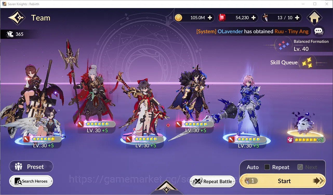Seven Knights Re:Birth Accounts GLOBAL SEA Sv79| Full 5/5 ex-7k| 28TC6+ (LuBu,Rand image 2