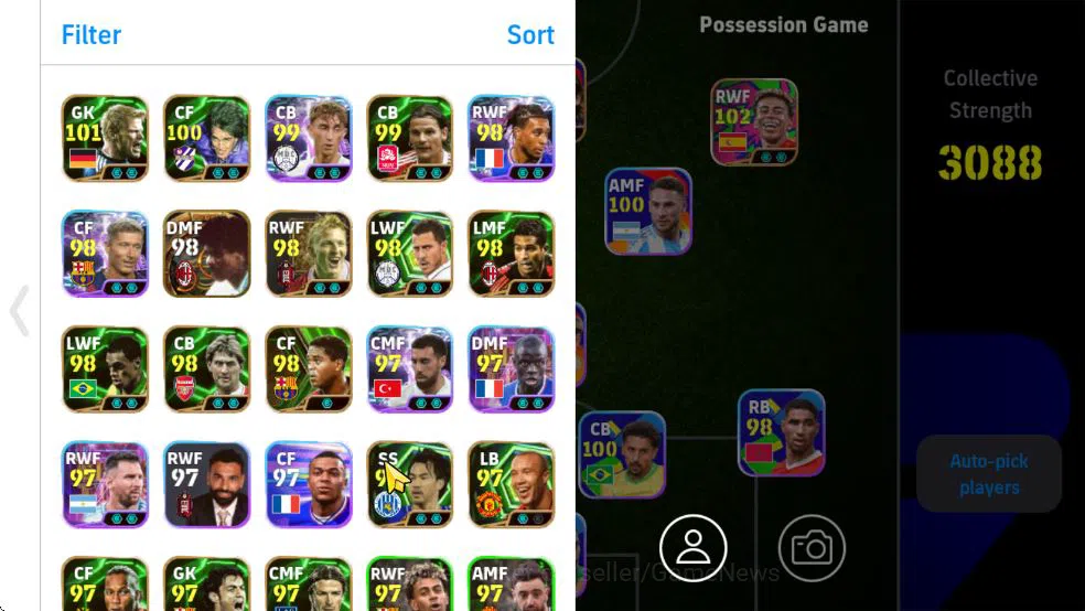eFootball Accounts Starter Mobile|Big time Frank Rijkaard,Michael Olise(Blitz Curler),Robert Lewandowski(Phenom 2