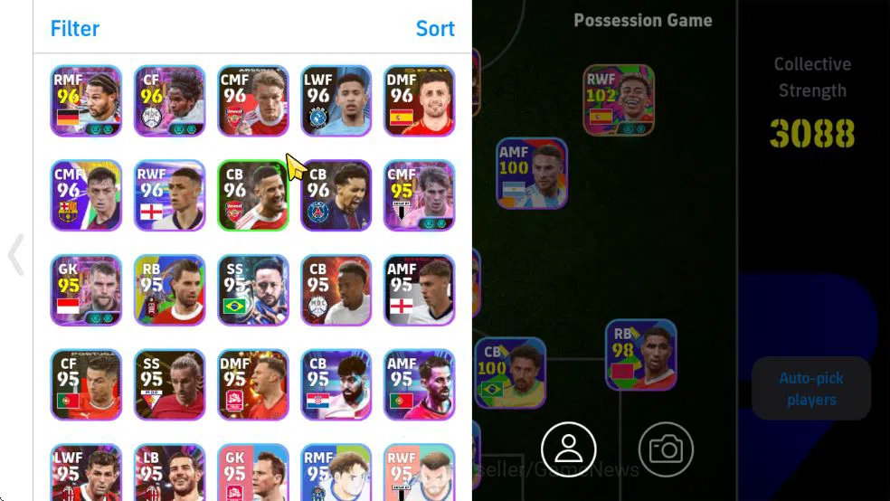 eFootball Accounts Starter Mobile|Big time Frank Rijkaard,Michael Olise(Blitz Curler),Robert Lewandowski(Phenom 3