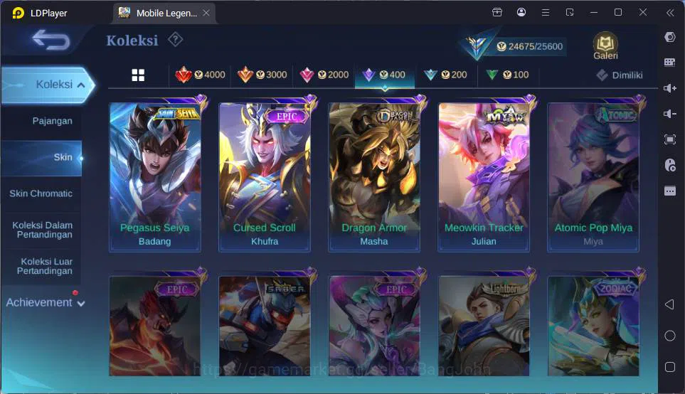 Mobile Legends: Bang Bang Accounts GLOBAL|Hero 83|Skin 122|CC Kufra,Light Tigreal,Sai image 14