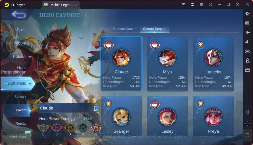 Mobile Legends: Bang Bang Accounts GLOBAL|Hero 83|Skin 122|CC Kufra,Light Tigreal,Sai image 2