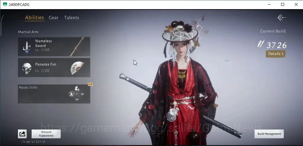 Where Winds Meet Accounts GLOBAL|Lv 5|Starter|GS 3726|Crimson Curtain+Anthem image 4