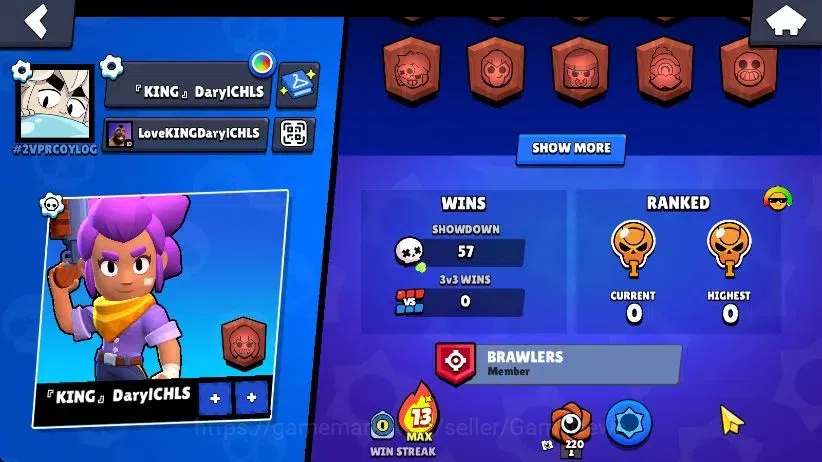 Brawl Stars Accounts 1119 Trophy|5K Bling|16 Brawlers 3 Max Lvl [Bo,Pen image 2