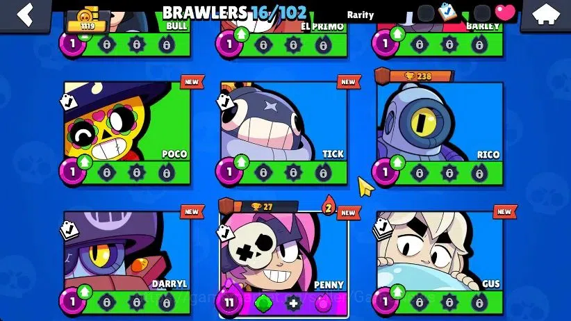 Brawl Stars Accounts 1119 Trophy|5K Bling|16 Brawlers 3 Max Lvl [Bo,Pen image 5