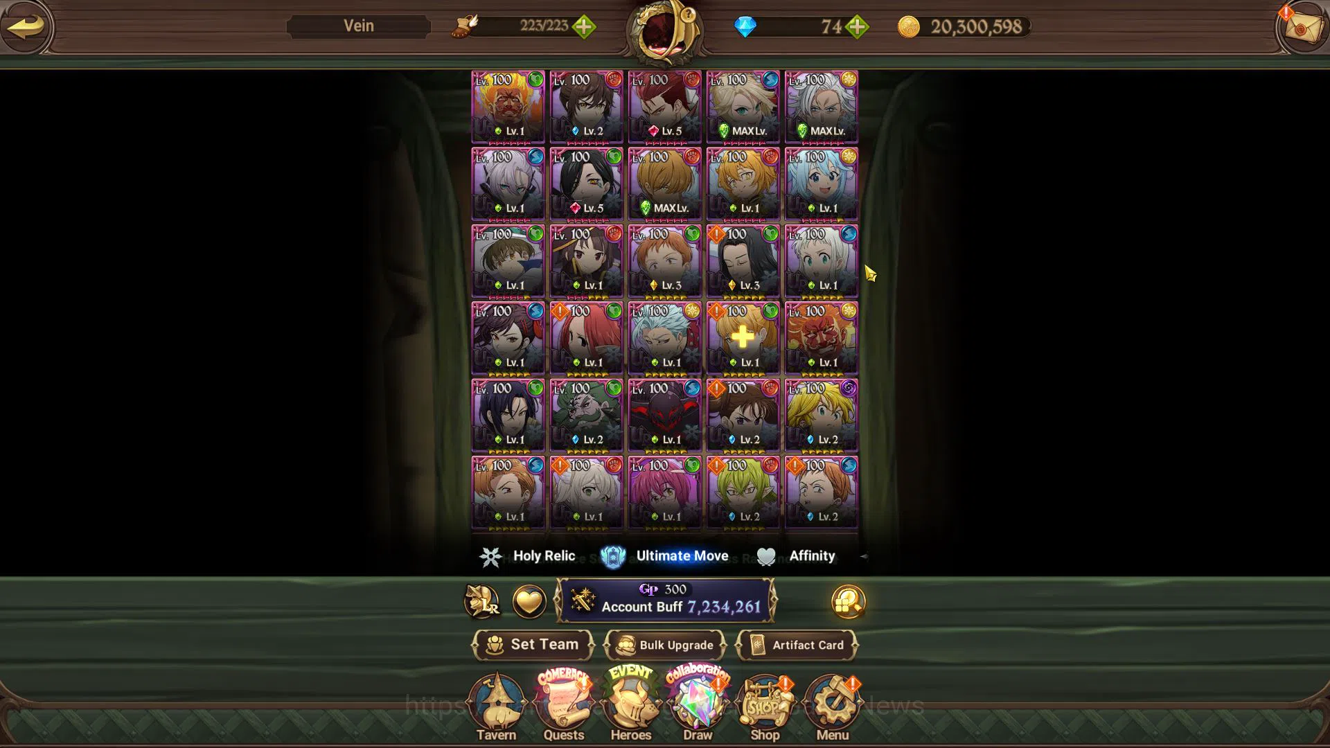 The Seven Deadly Sins: Grand Cross Accounts Midgame Asia|7M CC|5 LR+13 UR+Many 7