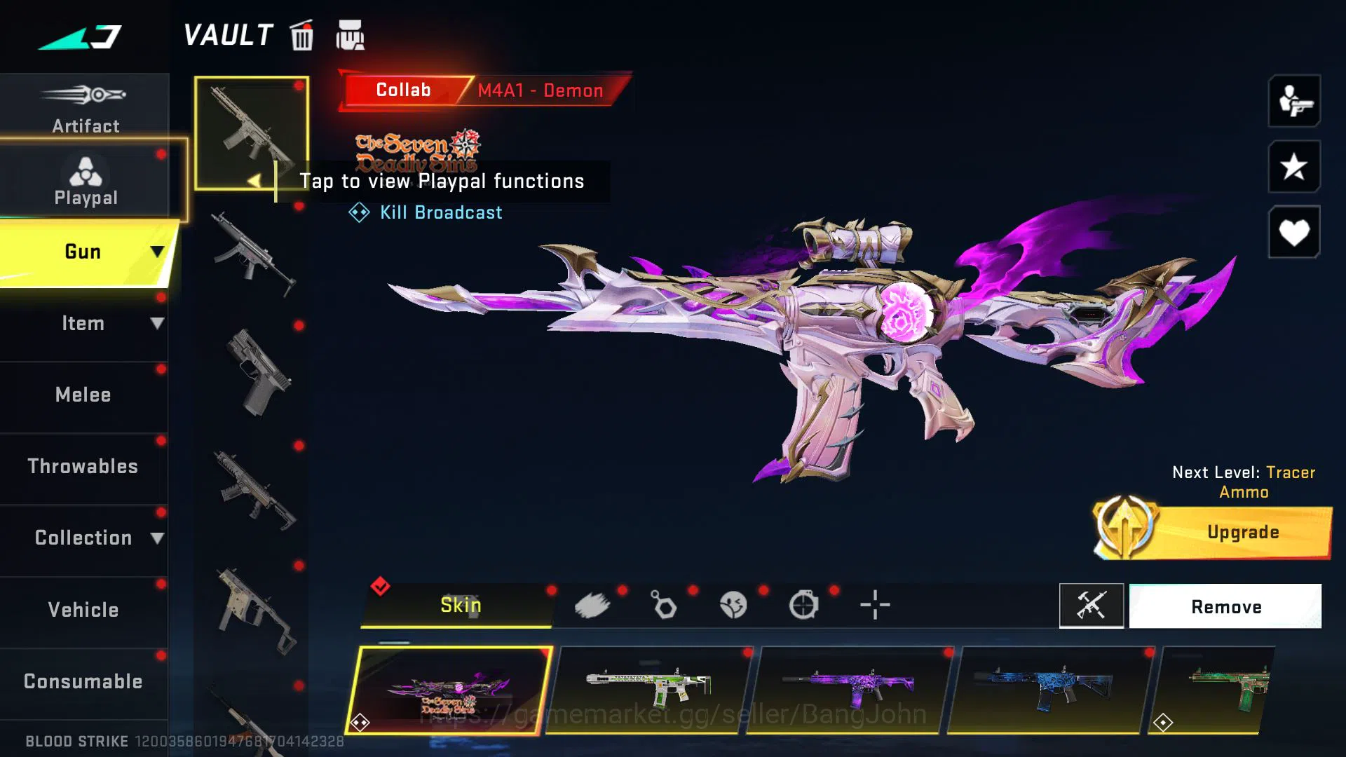 Blood Strike Accounts ASIA 7 ETERNAL CHAINBLADE,KRAKEN,KAG(LV2),M700(LVL image 11