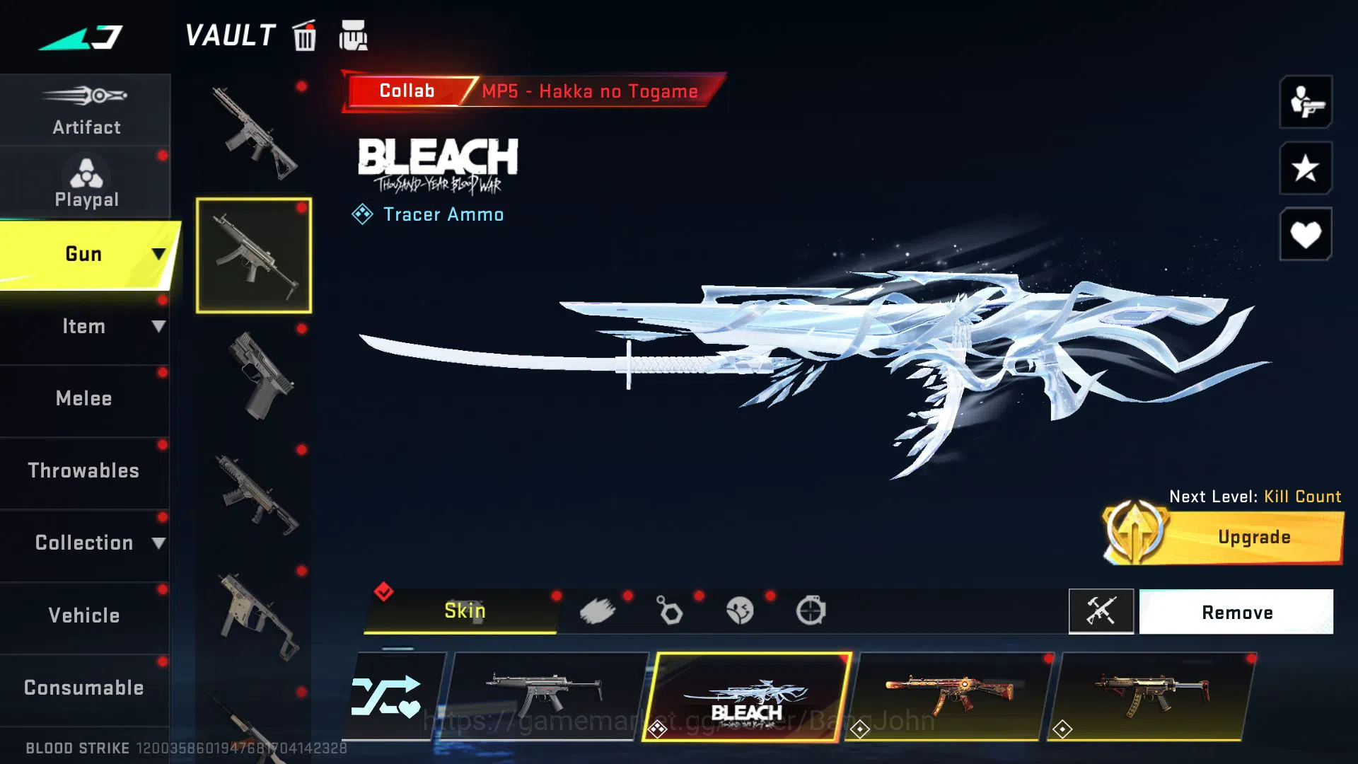 Blood Strike Accounts ASIA 7 ETERNAL CHAINBLADE,KRAKEN,KAG(LV2),M700(LVL image 13