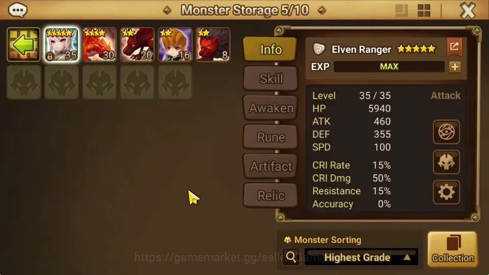 Summoners War: Sky Arena Accounts GLOBAL Lv 90|3 LD[Son Zhang Lao,Fermion,Liliana]|1 image 11