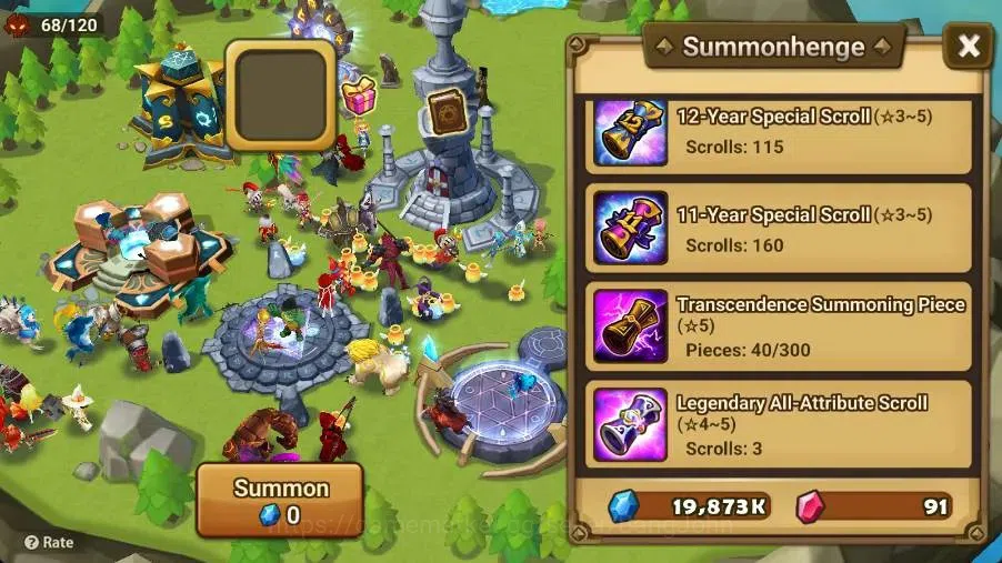 Summoners War: Sky Arena Accounts Starter GLOBAL | NB 5 TESHAR,Starter Gacha 115 12Y+160 11Y Scrool, 3 Legendary All 3