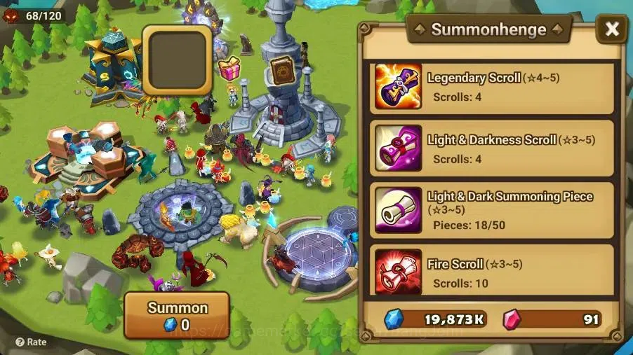 Summoners War: Sky Arena Accounts Starter GLOBAL | NB 5 TESHAR,Starter Gacha 115 12Y+160 11Y Scrool, 3 Legendary All 4