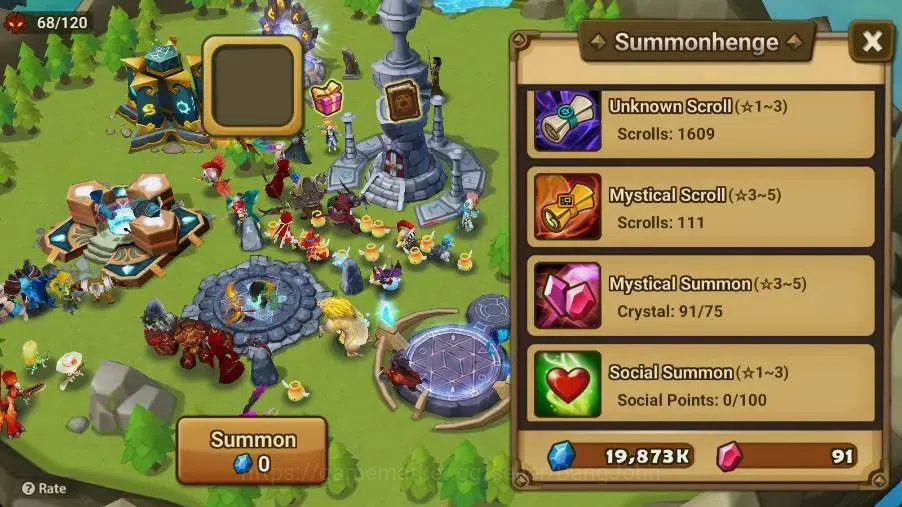 Summoners War: Sky Arena Accounts Starter GLOBAL | NB 5 TESHAR,Starter Gacha 115 12Y+160 11Y Scrool, 3 Legendary All 5