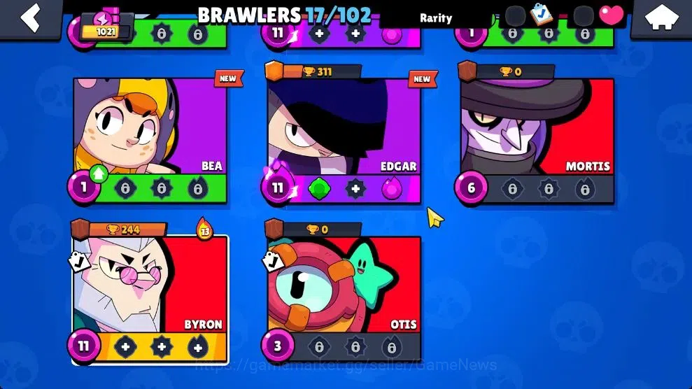 Brawl Stars Accounts 1021 Trophy|17 Brawlers 4 Max Lv [Byron,Edgar,Bo,S image 5