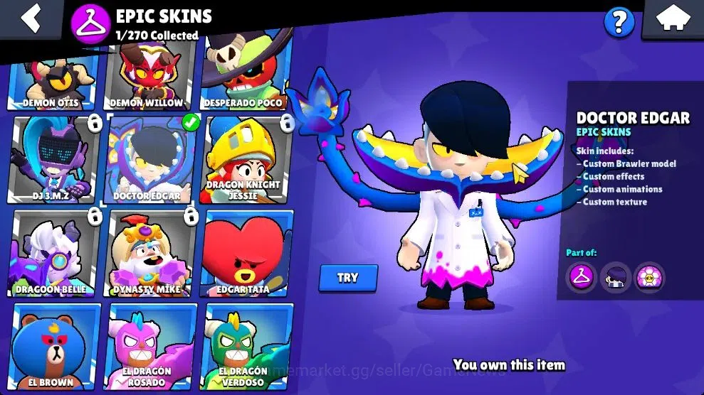 Brawl Stars Accounts 1021 Trophy|17 Brawlers 4 Max Lv [Byron,Edgar,Bo,S image 9