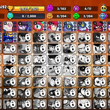 Brawl Stars Accounts 1021 Trophy|17 Brawlers 4 Max Lv [Byron,Edgar,Bo,Shelly] 3Myth|1 Myth Skins [Pop Penny] 1Epic|3
