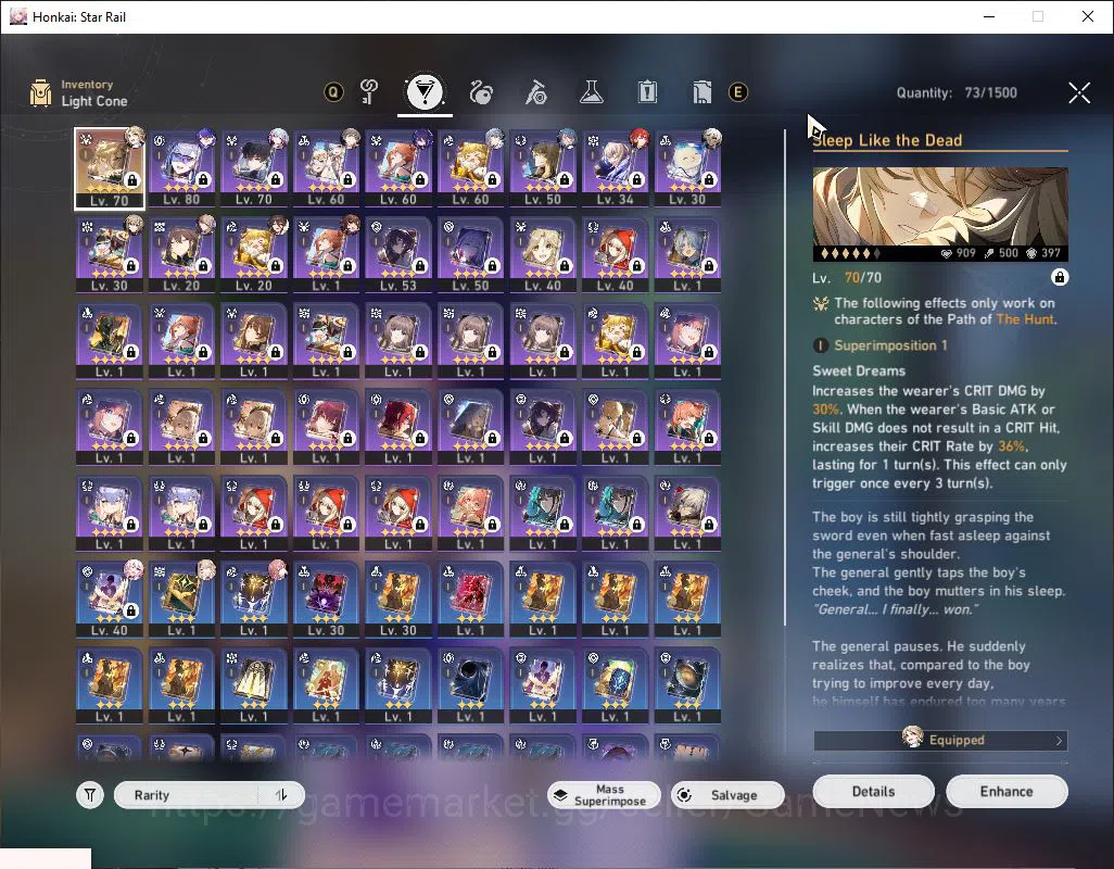 Honkai Star Rail Accounts Mid Game Asia|TL 61|6 Limited|Topaz,Sunday,Yaogang,Dante,Etc|MC 2