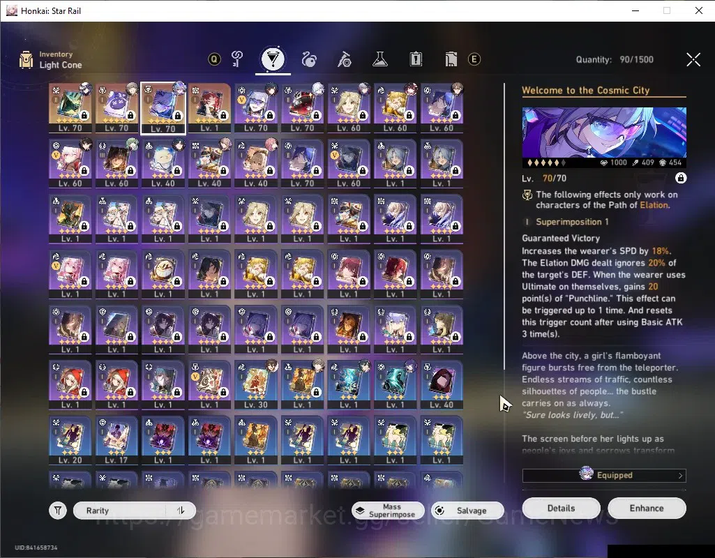 Honkai Star Rail Accounts ASIA|TL 60|Premium [SW 999+MorBlade]|9 Limited|1 G image 7