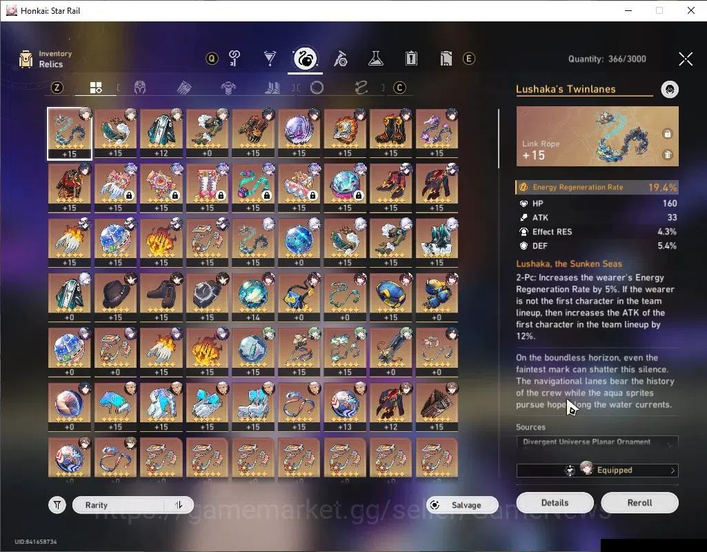 Honkai Star Rail Accounts ASIA|TL 60|Premium [SW 999+MorBlade]|9 Limited|1 G image 9
