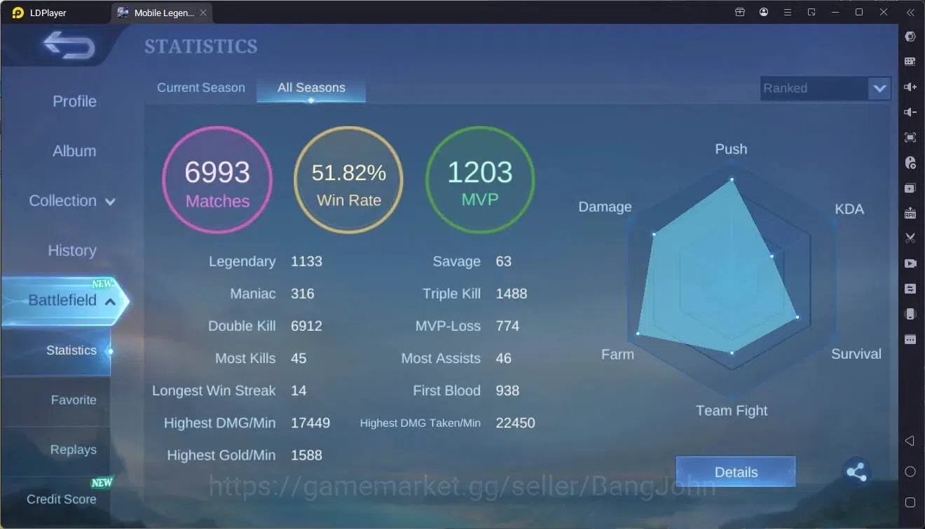 Mobile Legends: Bang Bang Accounts Global|Hero 102|Skin 249|Renowned|CC Natalia|Spong image 3