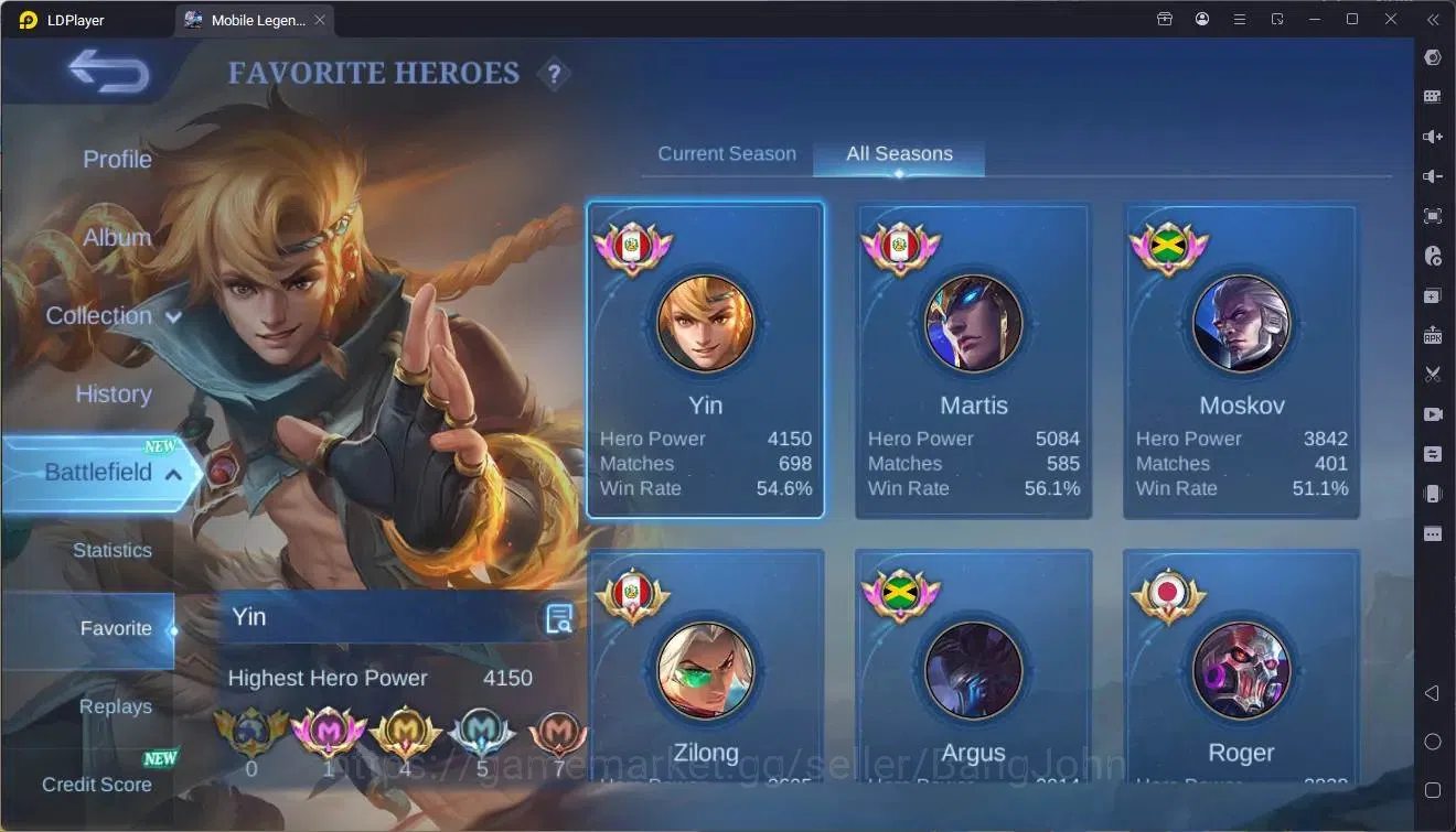 Mobile Legends: Bang Bang Accounts Global|Hero 102|Skin 249|Renowned|CC Natalia|Spong image 4