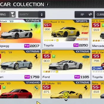 Racing Master Accounts SEA|Lvl 22|3920 DM|1 PL (Jesko Attack E1),Collab MF Ghost (GR Supra '20),GT R Coupe '20,Monza SP1,GT