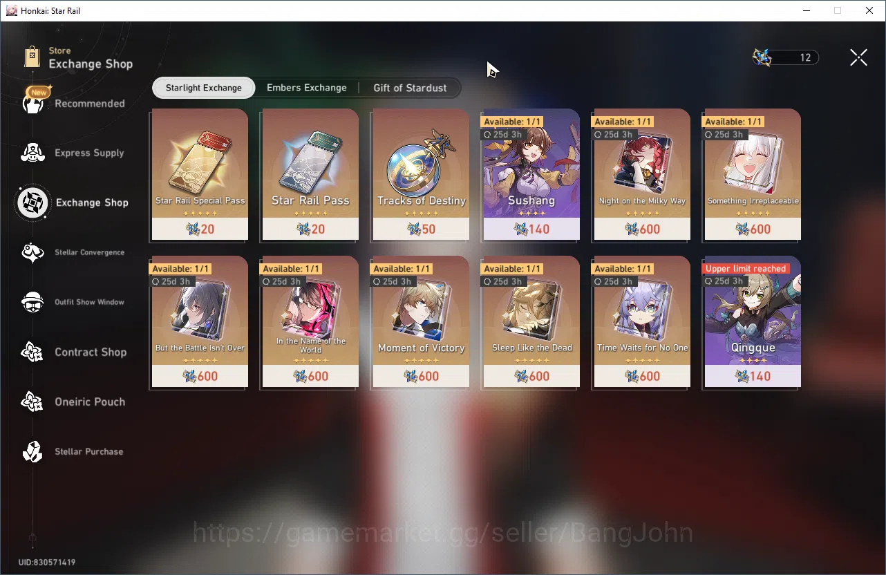 Honkai Star Rail Accounts ASIA | TL 70 | 14 Limit | Mydei E2S1 | Sparkle E1S image 14