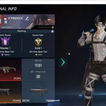Blood Strike Accounts Collab Skin ASIA|Eternal:INP 9-GoldenElegy|2Collab Guns: M700(AOT),SKS(OPM)|Ultra Melee: Butterfly