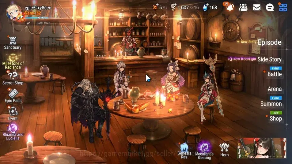 Epic Seven Accounts GLOBAL UnVerif|New Era|1 ML ( Straze )+Landy,Ran,I image 1