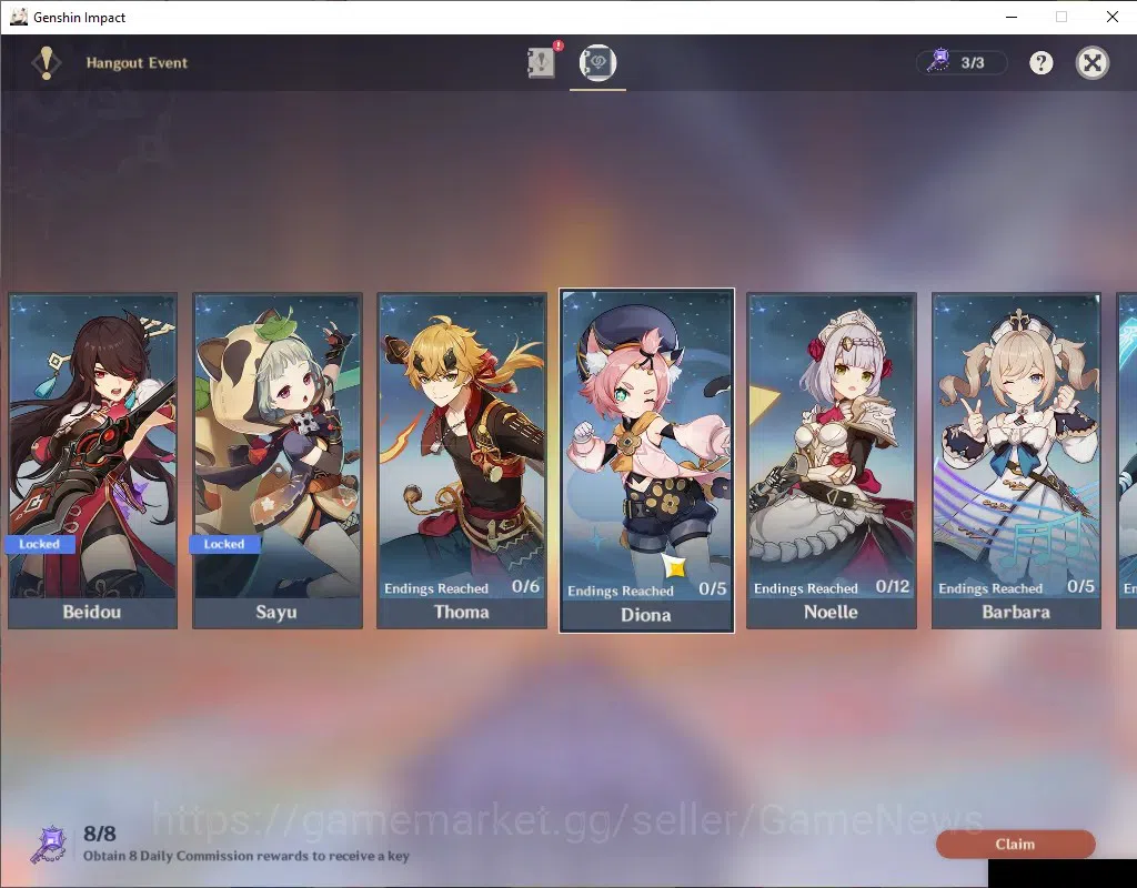 Genshin Impact Accounts ASIA|AR 54|3 Limited + 4 (*5Wep)|(Flins,HutaoC1)+S image 20
