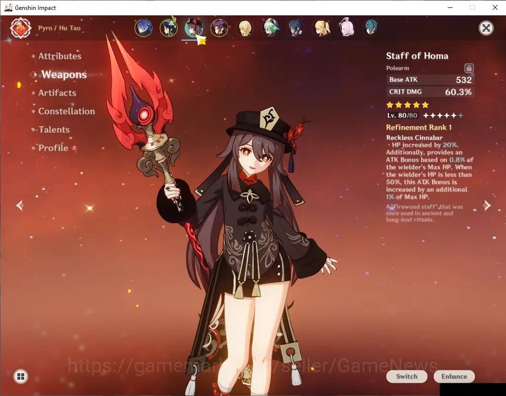 Genshin Impact Accounts ASIA|AR 54|3 Limited + 4 (*5Wep)|(Flins,HutaoC1)+S image 4