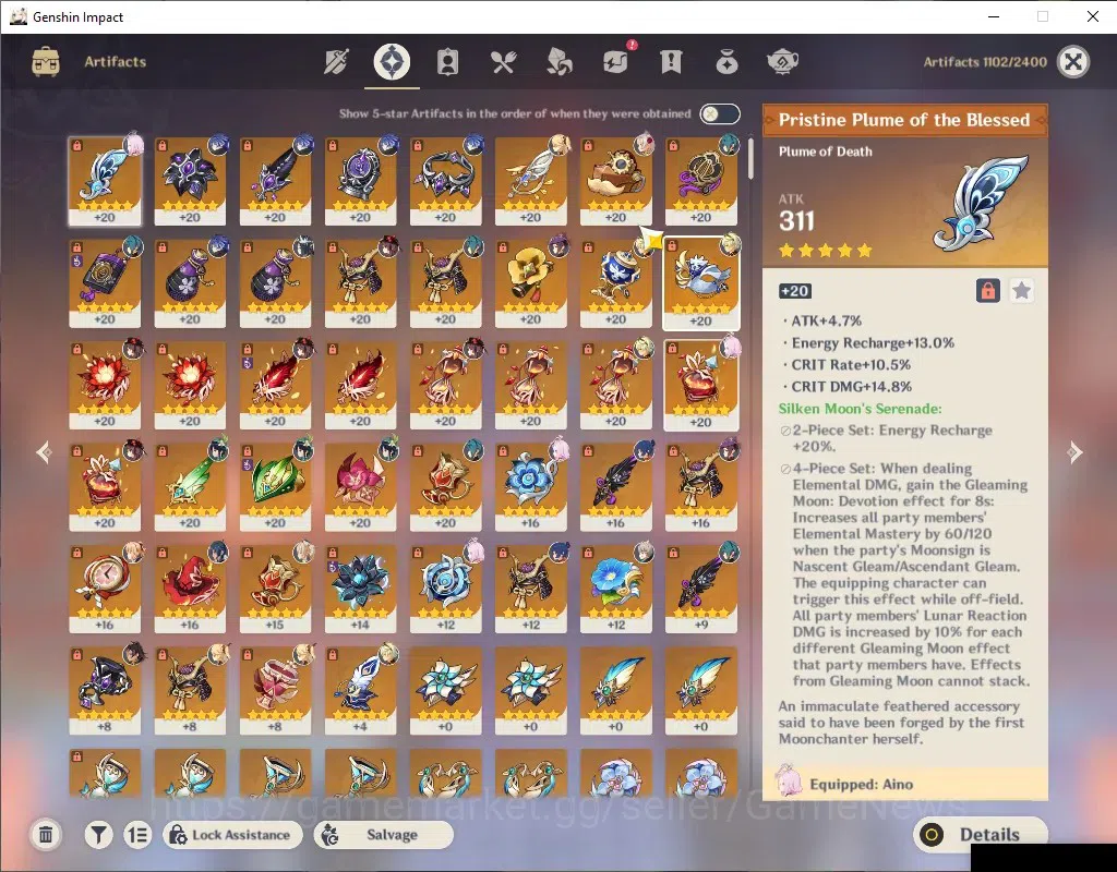 Genshin Impact Accounts ASIA|AR 54|3 Limited + 4 (*5Wep)|(Flins,HutaoC1)+S image 7