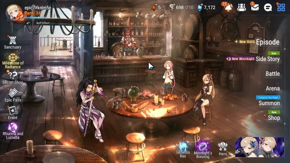 Epic Seven Accounts GLOBAL Unverif|New Era|3 ML(Rhianna&Luciella,LC Be image 1