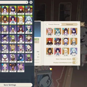 Genshin Impact Accounts Starter Asia|AR 45|4 Limited|Vodyanitsa,Columbina,Raiden Shogun,Varesa|2(*5 Weapon)|5 Std
