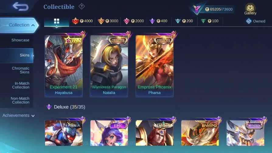 Mobile Legends: Bang Bang Accounts Global|Skin 258|Renowned|Collector Natalia+Pharsa| image 12