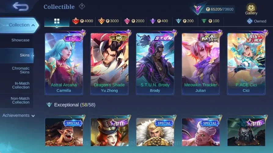 Mobile Legends: Bang Bang Accounts Global|Skin 258|Renowned|Collector Natalia+Pharsa| image 5