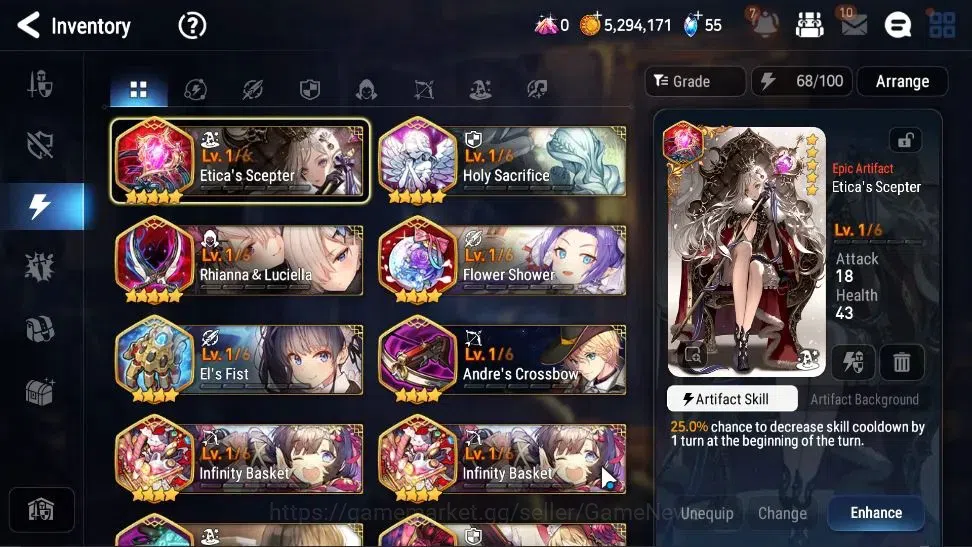 Epic Seven Accounts Starter GLOBAL UnVerif|New Era|3 ML(Dark Diene,HarSeti,SP Politis)+Teneberia,Landy|Poh ON|800 MM+2,5K 14
