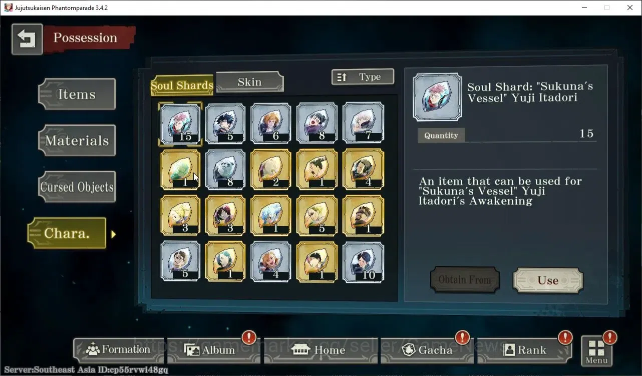 Jujutsu Kaisen: Phantom Parade Accounts SEA |PR 1|7 SSR 1 Limited|Within Infinity Gojo,ID  image 11