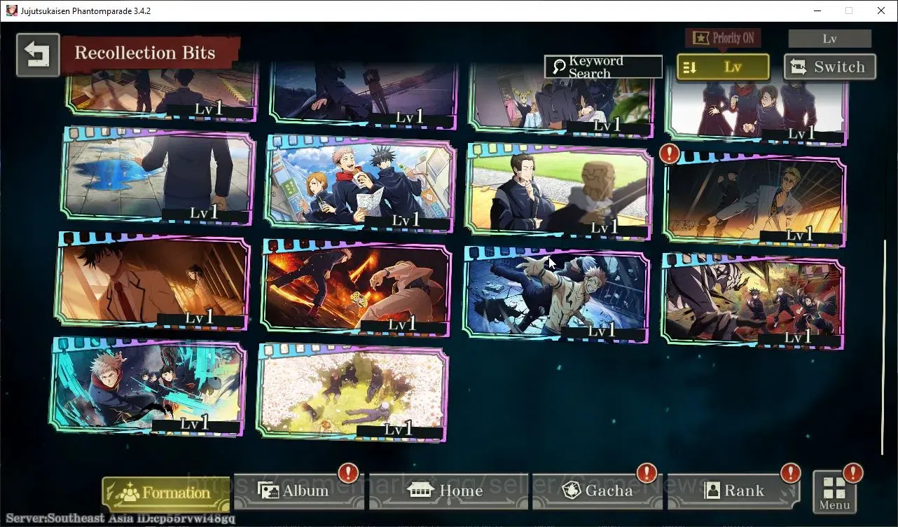 Jujutsu Kaisen: Phantom Parade Accounts SEA |PR 1|7 SSR 1 Limited|Within Infinity Gojo,ID  image 5