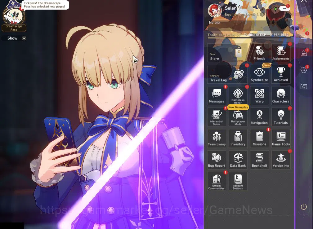 Asia|TL 59|8 Limited|Saber+Sign,Sunday E1,B3,Sparkle,Dante,Ruan Mei,Etc|Mc Male|Planarcadia|Check SS|Take Mail|(HSR5575) Honkai Star Rail Mid Game Asia|TL 59|8 Limited|Saber+Sign,Sunday E1,B3,Spark image 1
