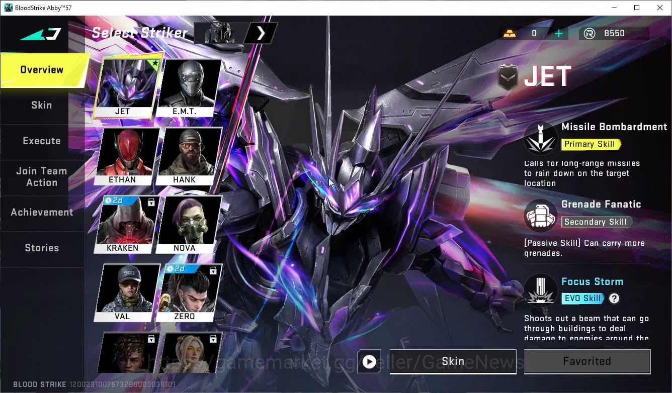 Blood Strike Accounts ASIA| 1 ETERNAL JET-COMET|Fresh Starter| Collab BL image 3
