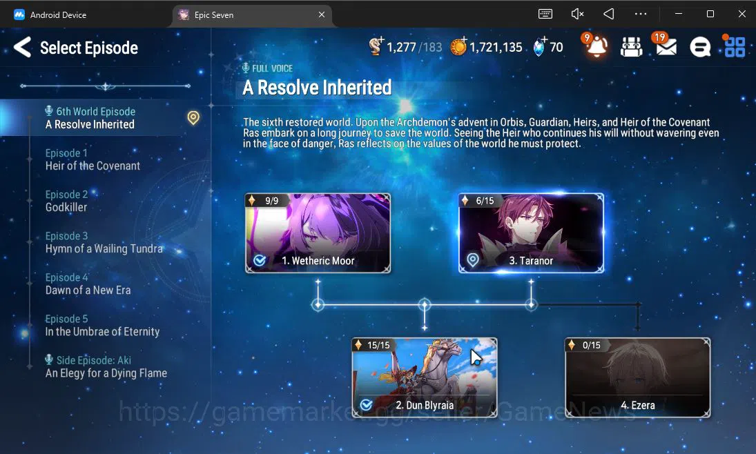 Epic Seven Accounts Starter GLOBAL UnVerif|Starter|1 ML (Ruele of Light)+Setsuka,Landy,Tenebria,Birgitta,Etc|Poh ON|1,2K 13