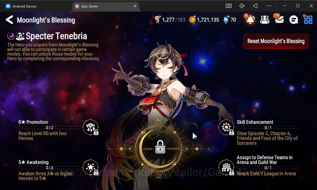 Epic Seven Accounts Starter GLOBAL UnVerif|Starter|1 ML (Ruele of Light)+Setsuka,Landy,Tenebria,Birgitta,Etc|Poh ON|1,2K 14