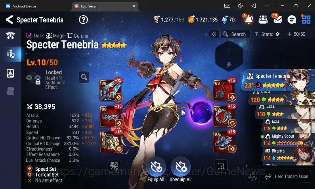 Epic Seven Accounts Starter GLOBAL UnVerif|Starter|1 ML (Ruele of Light)+Setsuka,Landy,Tenebria,Birgitta,Etc|Poh ON|1,2K 18